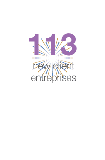 113 new client enterprises