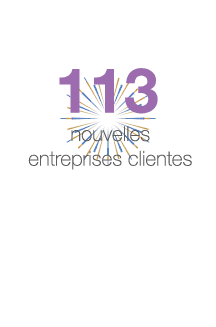 113 nouvelles entreprises clientes
