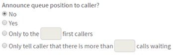 Position in call queues