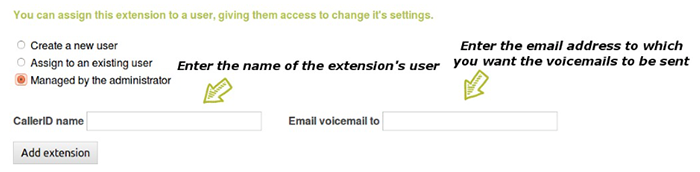 Administrator of extension