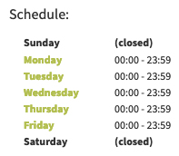 Call processing schedule
