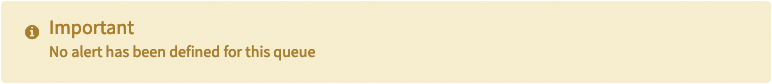 Alert parameters