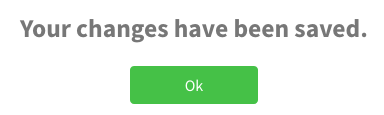 Alert configuration saved