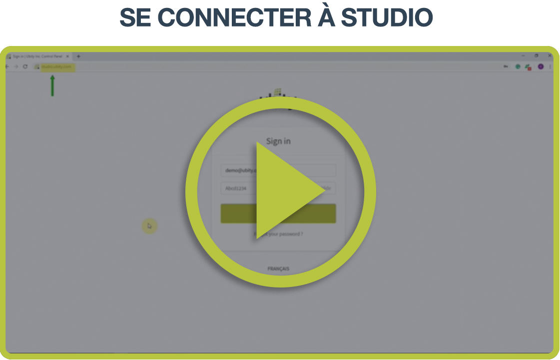 Tutoriel vidéo: Connexion à Studio