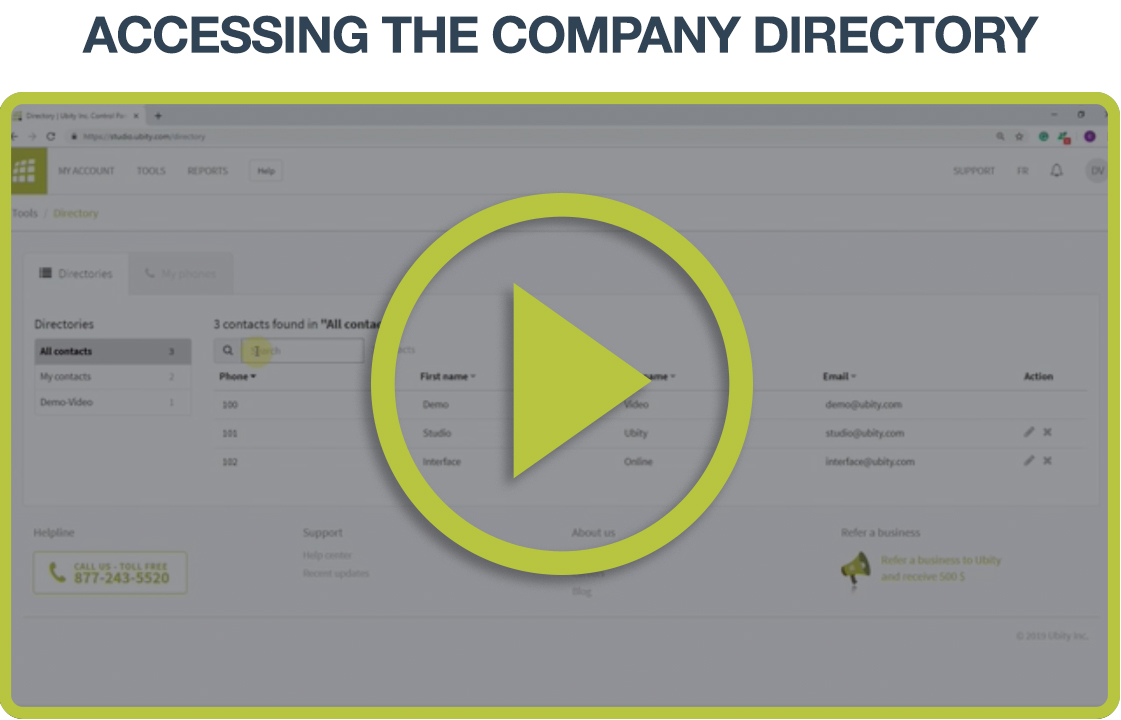 Video Tutorial: Company directory