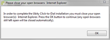Agree to Click-to-Dial for Internet Explorer